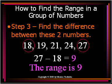 How to Find the Range in a Group of Numbers