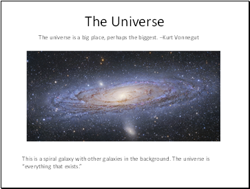 The Universe