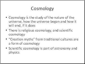 Cosmology