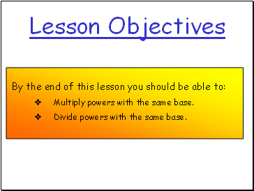 Lesson Objectives