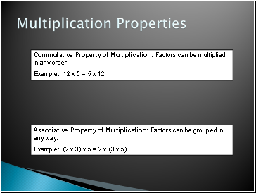 Multiplication Properties