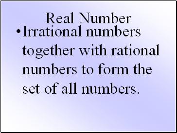 Real Number