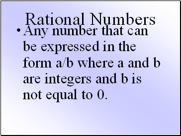 Rational Numbers