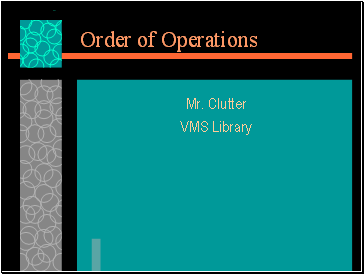 Order of Operations