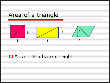 Area of a triangle