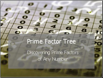 Prime Factor Tree