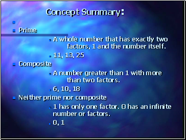 Concept Summary