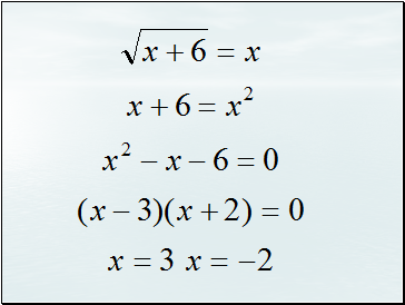 Solving Radical Equations