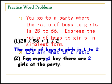 Practice Word Problems