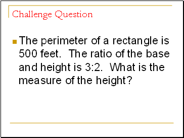 Challenge Question