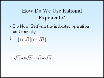 How Do We Use Rational Exponents?