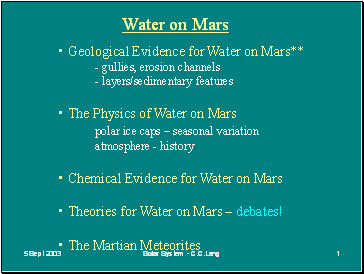 Water on Mars