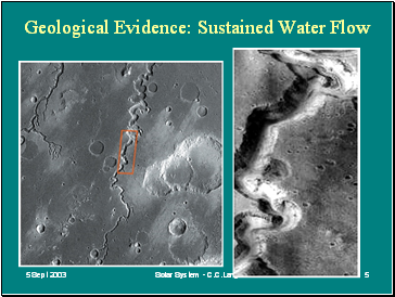 Geological Evidence: Sustained Water Flow