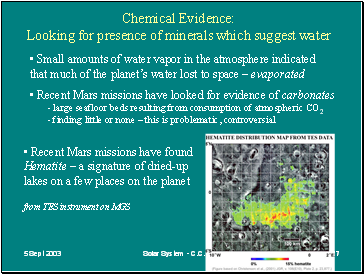 Geological Evidence: 