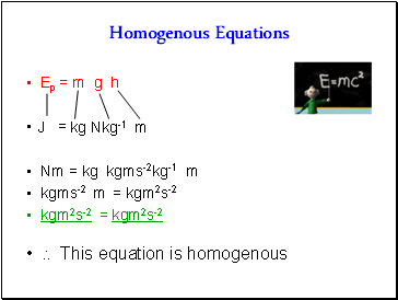 Homogenous Equations