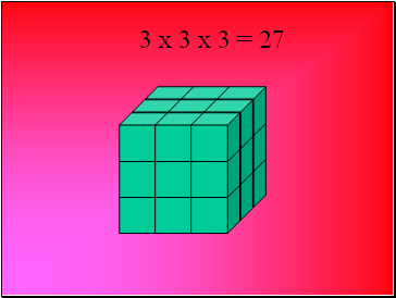 3 x 3 x 3 = 27