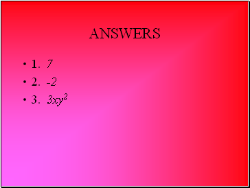 ANSWERS