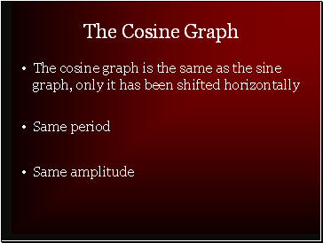 The Cosine Graph