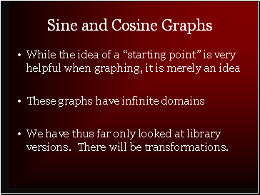 Sine and Cosine Graphs