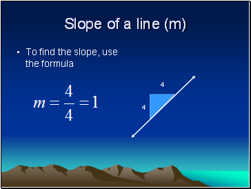 Slope of a line (m)