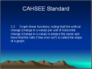 Cahsee Standard