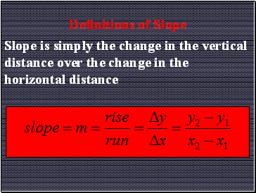 Definitions of Slope