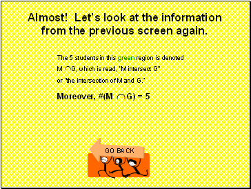 Almost! Lets look at the information from the previous screen again.