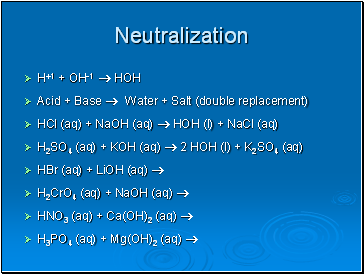 Neutralization