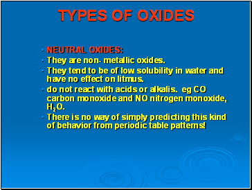 TYPES OF OXIDES