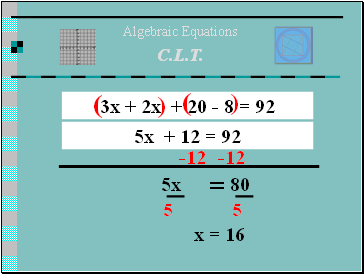 Algebraic Equations