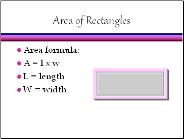 Area of Rectangles