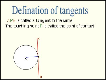 Defination of tangents