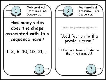 The rule for generating a sequence is:
