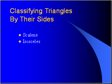 Classifying Triangles By Their Sides