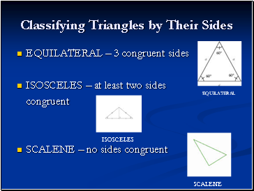 Classifying Triangles by Their Sides