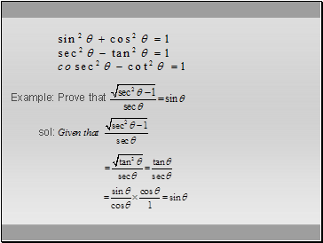 Example: Prove that