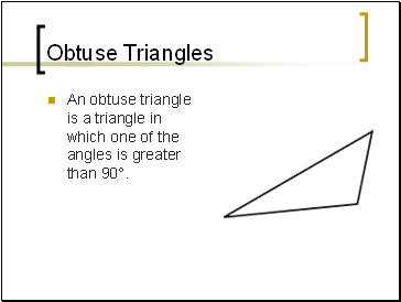 Obtuse Triangles
