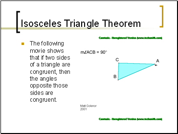 Isosceles Triangle Theorem