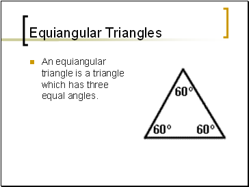 Equiangular Triangles