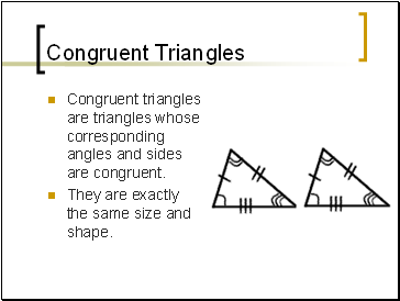 Congruent Triangles