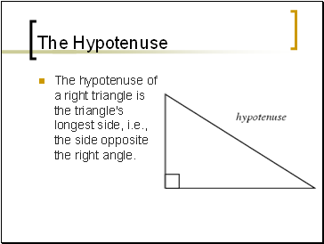 The Hypotenuse