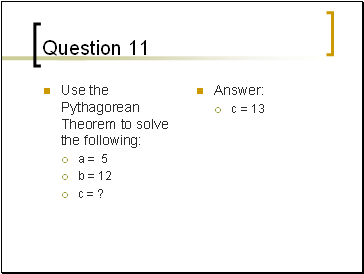 Question 11