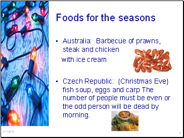 Foods for the seasons