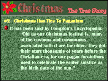 Christmas Has Ties To Paganism
