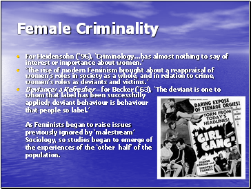 Female Criminality