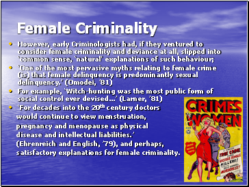 Female Criminality