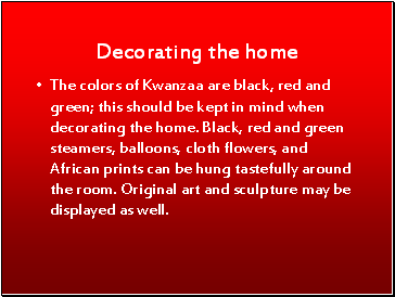 Decorating the home