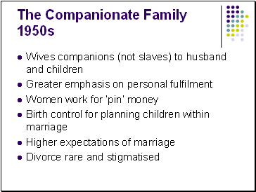 The Companionate Family 1950s