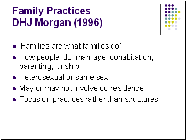 Family Practices DHJ Morgan (1996)
