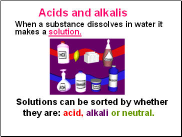 Acids and alkalis